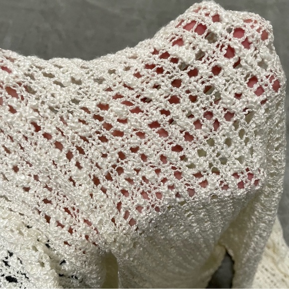 Rewind Ivory Crochet Knit Sweater Size XXL - Picture 5 of 9